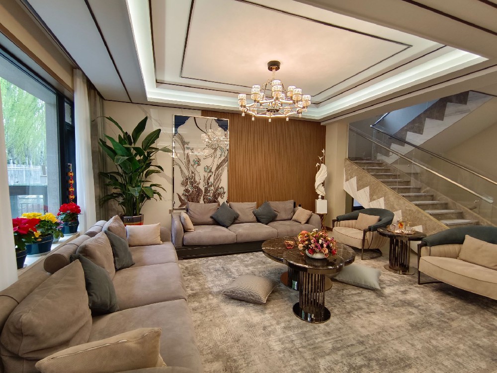 現(xiàn)代輕奢風(fēng)格集成墻板全屋整裝復(fù)式樓裝修完工實景